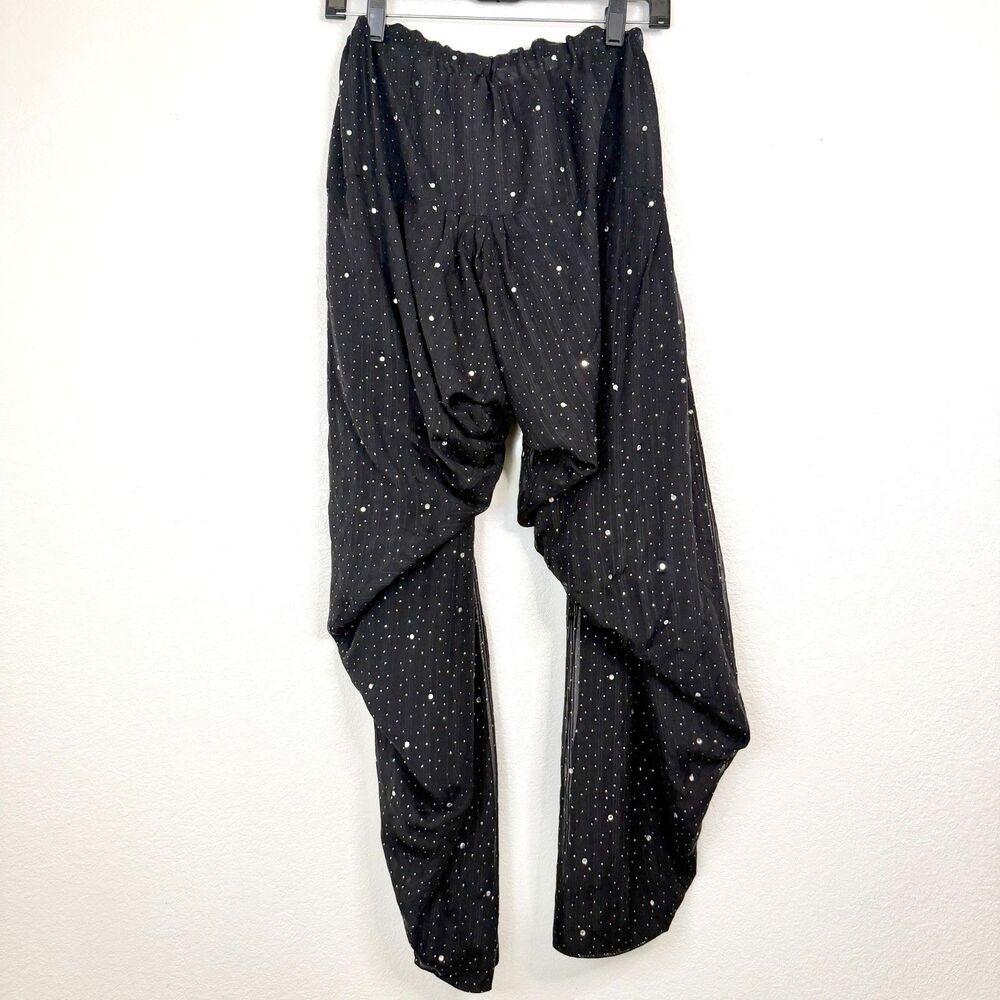 Jill Stuart Black Rhinestone Embellished Harem Pants M/L Like New